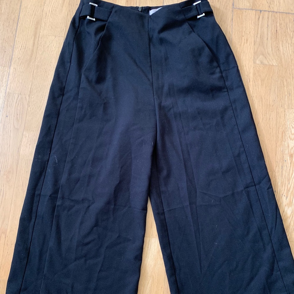 Wide leg cropped pants